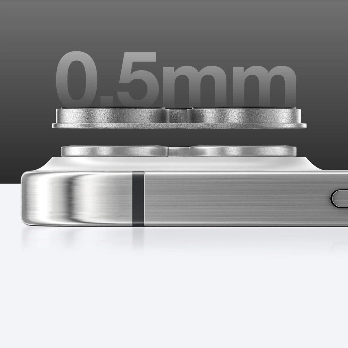 iPhone 16 Pro / 16 Pro Max AmazingThing Aviation-Grade Alloy kameros stiklas – pilkas 6