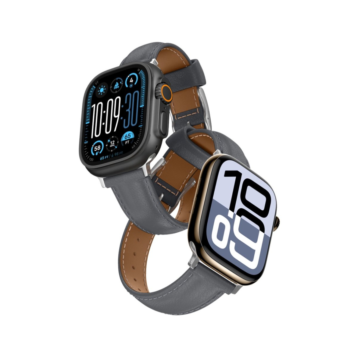 Apple Watch 45/46/49mm AmazingThing Class Band odinis dirželis - pilkas
