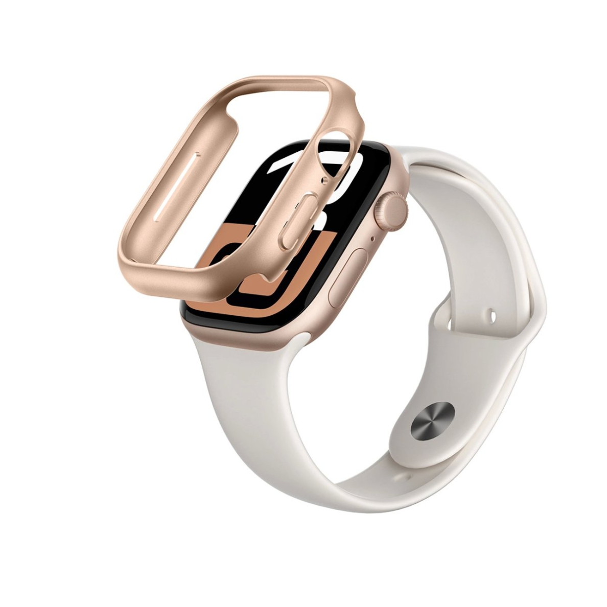 Apple Watch 46mm AmazingThing Minimal dėklas - rožinis auksas Apple Watch 46mm AmazingThing Minimal dėklas - rožinis auksas