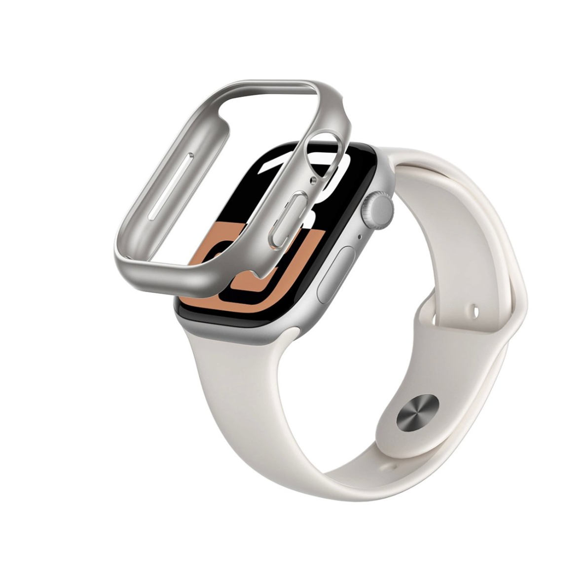 Apple Watch 46mm AmazingThing Minimal dėklas - sidabrinis