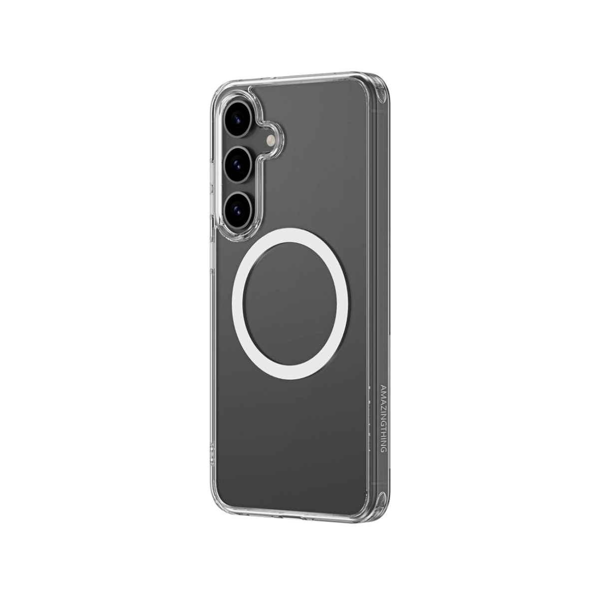 Samsung Galaxy S25+ AmazingThing Minimal Mag dėklas su magnetiniu žiedu - permatomas 1