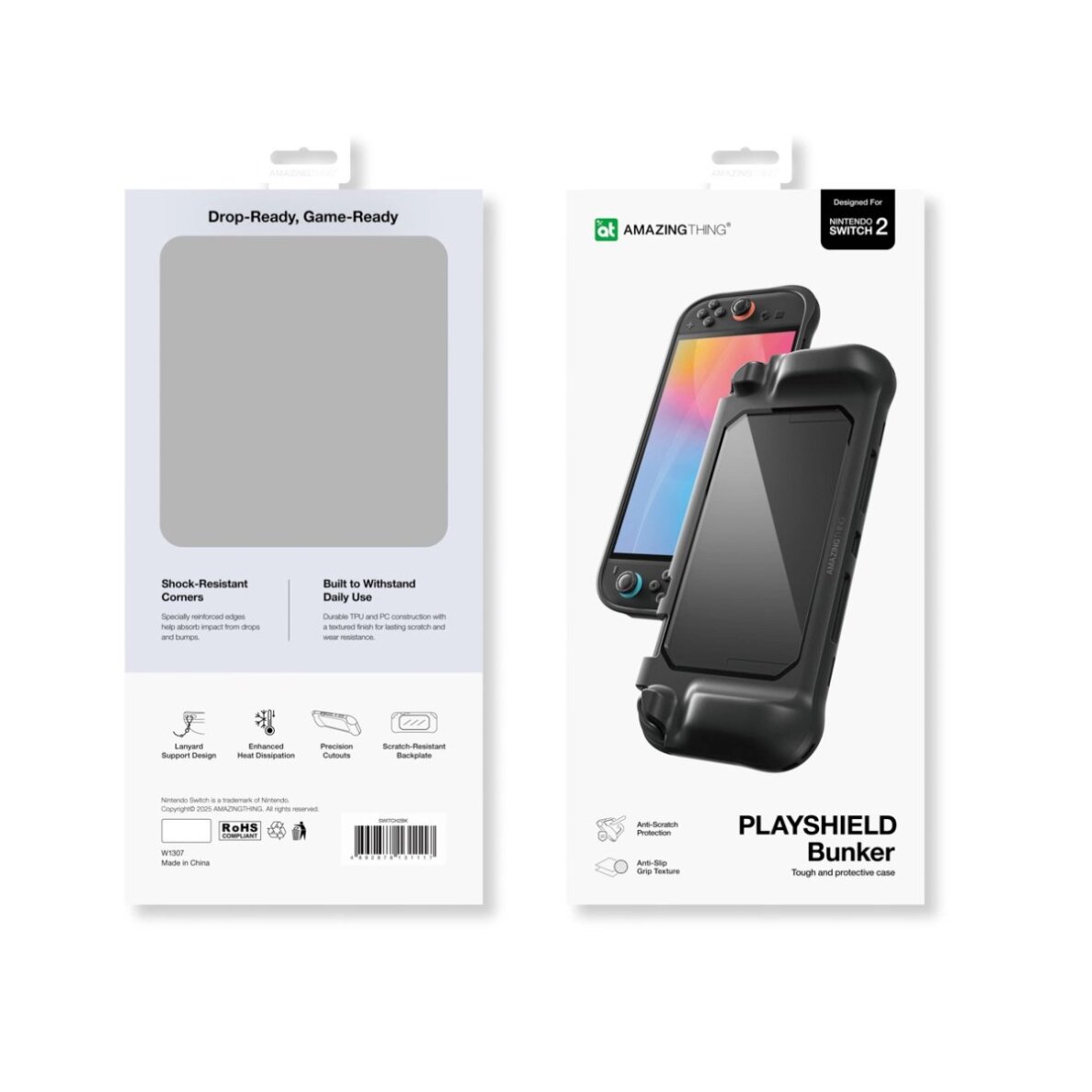 Nintendo Switch 2 dėklas AmazingThing PlayShield Bunker – juodas 7 Nintendo Switch 2 dėklas AmazingThing PlayShield Bunker – juodas 7