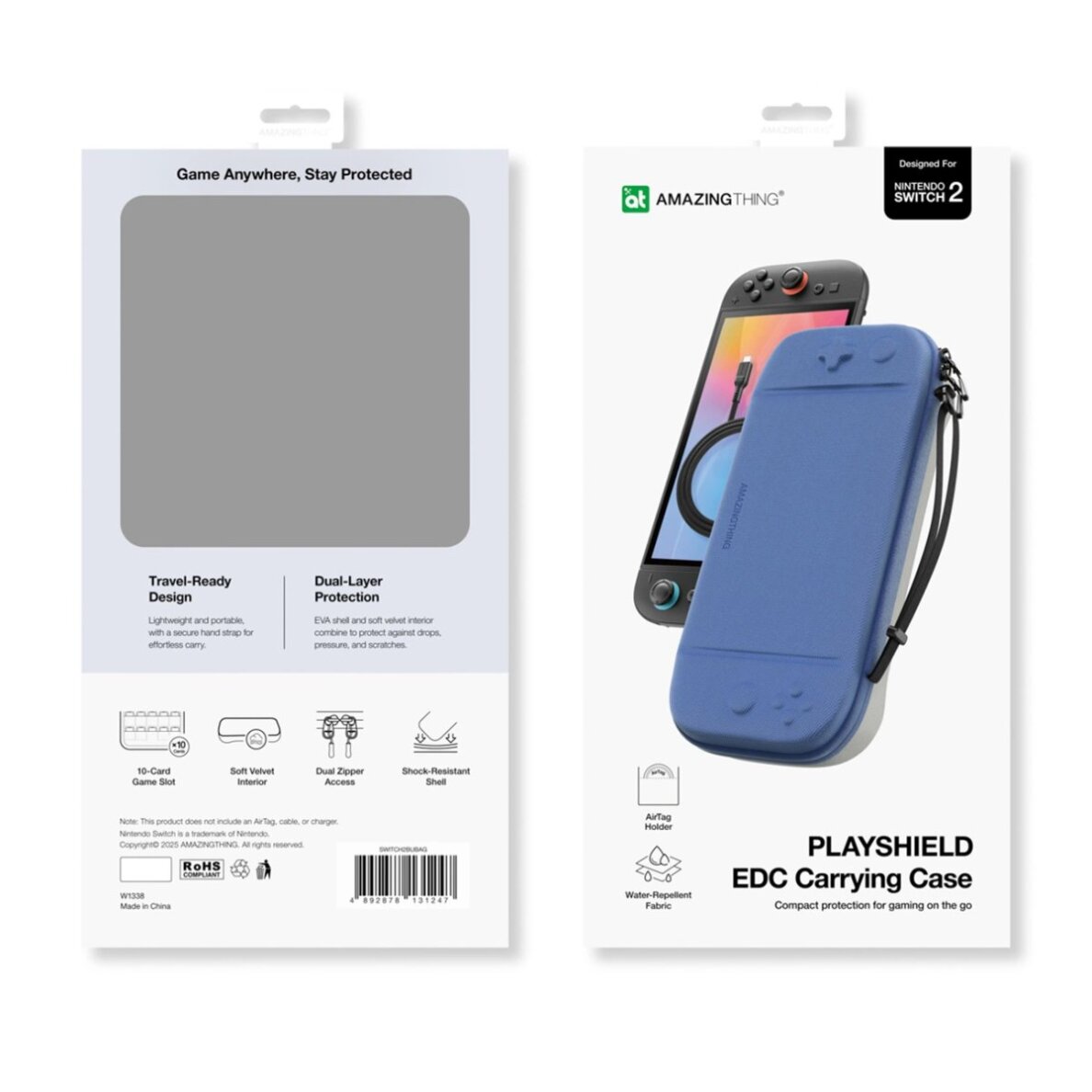 Nintendo Switch 2 dėklas AmazingThing PlayShield EDC Protective – mėlynas 4 Nintendo Switch 2 dėklas AmazingThing PlayShield EDC Protective – mėlynas 4