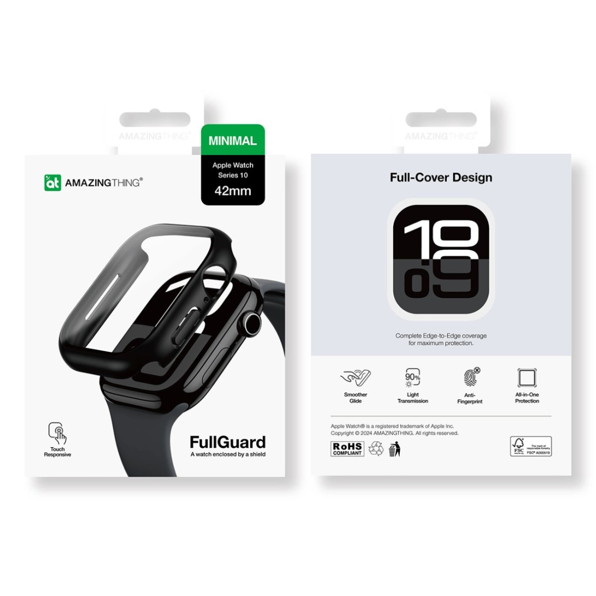 Apple Watch 42mm AmazingThing Radix Glass dėklas - juodas 7 Apple Watch 42mm AmazingThing Radix Glass dėklas - juodas 7