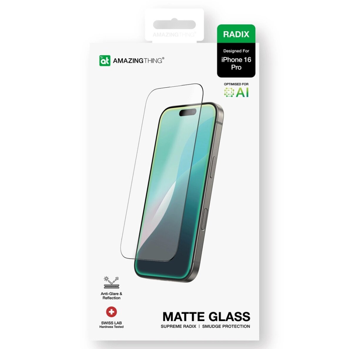 iPhone 16 Pro AmazingThing Radix Matte Glass matinis grūdintas stiklas 10 iPhone 16 Pro AmazingThing Radix Matte Glass matinis grūdintas stiklas 10