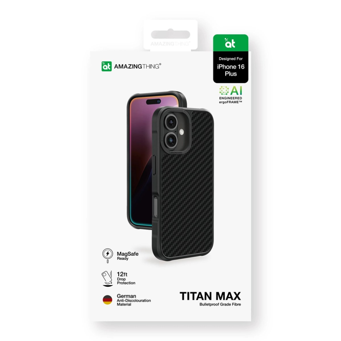 iPhone 16 Plus AmazingThing Titan Max dėklas su 1500D aramidinėmis skaidulomis - juodas 4 iPhone 16 Plus AmazingThing Titan Max dėklas su 1500D aramidinėmis skaidulomis - juodas 4