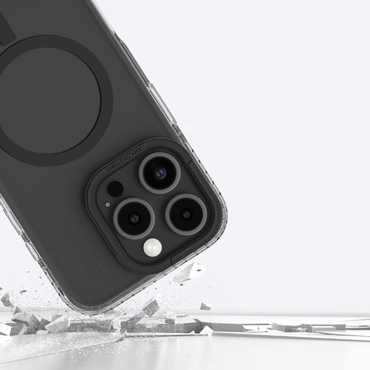 iPhone 16 Pro AmazingThing Titan Pro Mag dėklas su magnetiniu žiedu - juodas 8