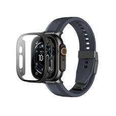 Apple Watch Ultra 3 49mm AmazingThing Radix Glass ekrano apsauga su dėklu, juoda