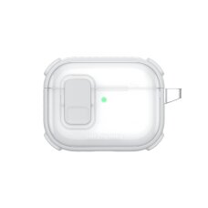 AirPods Pro 3 AmazingThing Titan Pro Mag Clear dėklas – baltas AirPods Pro 3 AmazingThing Titan Pro Mag Clear dėklas – baltas