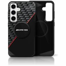 AMG Double Layer Rhombs MagSafe Dėklas skirtas Samsung Galaxy S25+ - Juodas/Raudonas