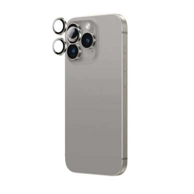 iPhone 16 Pro / 16 Pro Max AmazingThing AR Aluminum 3 kameros stiklas su rėmeliu – pilkas 2