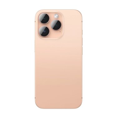 iPhone 16 Pro / 16 Pro Max AmazingThing AR Aluminum 3 kameros stiklas su rėmeliu – rožinis auksas 1