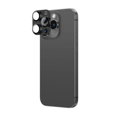 iPhone 16 Pro / 16 Pro Max AmazingThing Aviation-Grade Alloy kameros stiklas – juodas 2