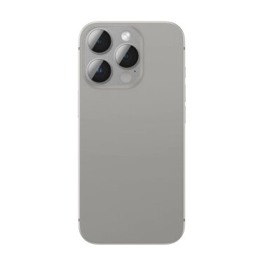 iPhone 16 Pro / 16 Pro Max AmazingThing Aviation-Grade Alloy kameros stiklas – pilkas 1