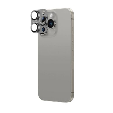 iPhone 16 Pro / 16 Pro Max AmazingThing Aviation-Grade Alloy kameros stiklas – pilkas 2