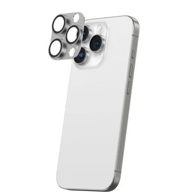 iPhone 16 Pro / 16 Pro Max AmazingThing Aviation-Grade Alloy kameros stiklas – pilkas 3