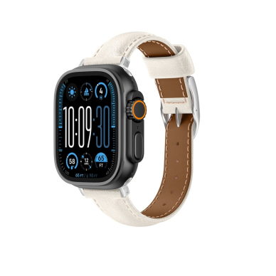 Apple Watch 45/46/49mm AmazingThing Class Band odinis dirželis - šviesiai smėlio 3 Apple Watch 45/46/49mm AmazingThing Class Band odinis dirželis - šviesiai smėlio 3