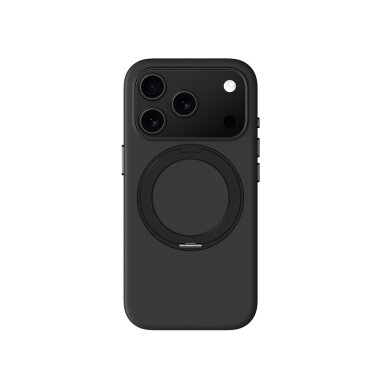 iPhone 17 Pro dėklas AmazingThing Cloudie su stovu – juodas 1