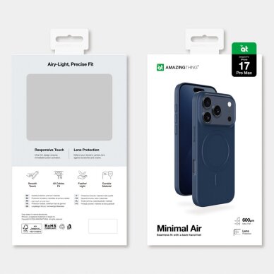iPhone 17 Pro Max AmazingThing Minimal Air dėklas su MagSafe – mėlynas 9 iPhone 17 Pro Max AmazingThing Minimal Air dėklas su MagSafe – mėlynas 9