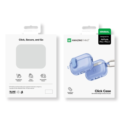 AirPods Pro 2 AmazingThing Minimal silikoninis dėklas - tamsiai mėlynas 3