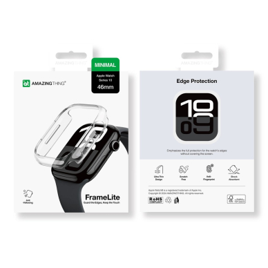 Apple Watch 46mm AmazingThing Minimal dėklas - skaidrus 9