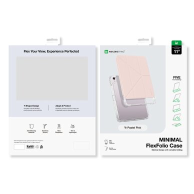 iPad Air M3 11" AmazingThing Minimal dėklas – rožinis 4