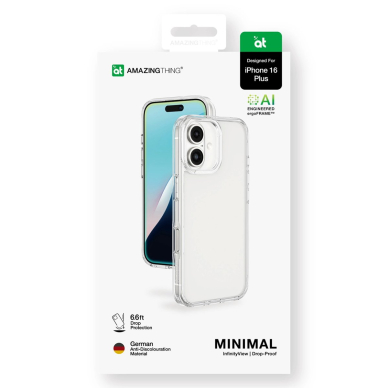 iPhone 16 Plus AmazingThing Minimal silikoninis dėklas - permatomas 8