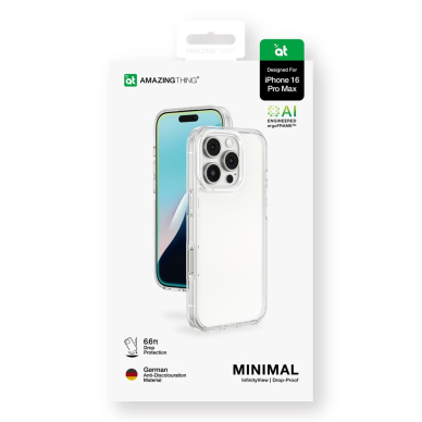 iPhone 16 Pro Max AmazingThing Minimal silikoninis dėklas - permatomas 4