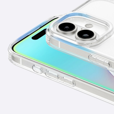 iPhone 16 Plus AmazingThing Minimal Mag dėklas su magnetiniu žiedu - permatomas 5