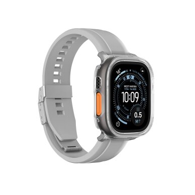 Apple Watch Ultra 3 49mm AmazingThing Minimal apsauginis dėklas – skaidrus 3