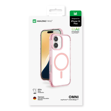 iPhone 16 Plus AmazingThing Omni Mag dėklas - tamsiai rožinis 10