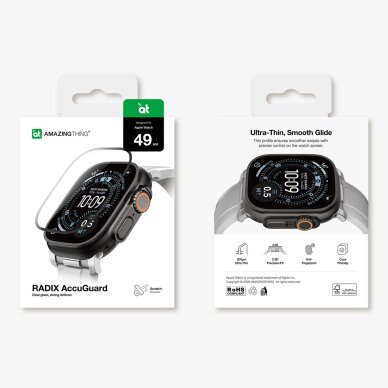 Apple Watch Ultra 3 49mm AmazingThing Radix ekrano apsauginis stiklas 9 Apple Watch Ultra 3 49mm AmazingThing Radix ekrano apsauginis stiklas 9