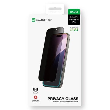 iPhone 16 Pro AmazingThing Radix Privacy Glass privatumo grūdintas stiklas 10 iPhone 16 Pro AmazingThing Radix Privacy Glass privatumo grūdintas stiklas 10