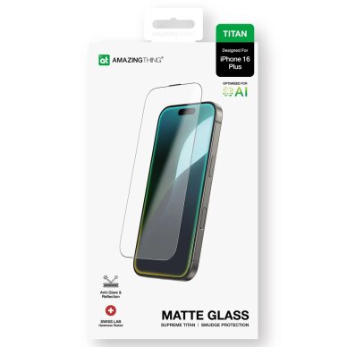iPhone 16 Plus AmazingThing Titan Matte Glass grūdintas stiklas 11 iPhone 16 Plus AmazingThing Titan Matte Glass grūdintas stiklas 11