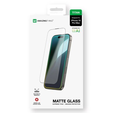 iPhone 16 Pro Max AmazingThing Titan Matte Glass matinis grūdintas stiklas 11 iPhone 16 Pro Max AmazingThing Titan Matte Glass matinis grūdintas stiklas 11