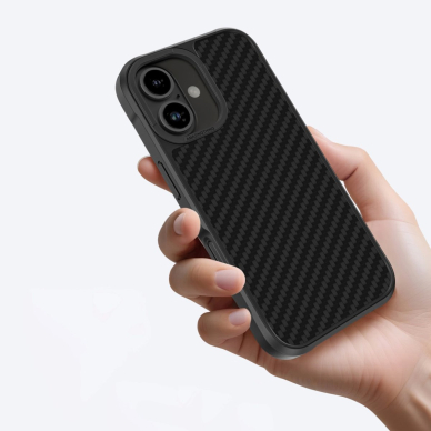 iPhone 16 Plus AmazingThing Titan Max dėklas su 1500D aramidinėmis skaidulomis - juodas 5