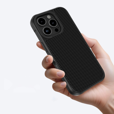 iPhone 16 Pro Max AmazingThing Titan Max dėklas su 600D aramidinėmis skaidulomis - juodas 5