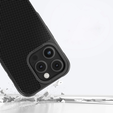 iPhone 16 Pro Max AmazingThing Titan Max dėklas su 600D aramidinėmis skaidulomis - juodas 9