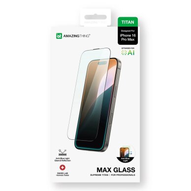 iPhone 16 Pro Max AmazingThing Titan Max grūdintas stiklas 11