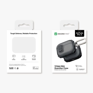 AirPods Pro 3 AmazingThing Titan Pro Mag Clear dėklas – juodas 13 AirPods Pro 3 AmazingThing Titan Pro Mag Clear dėklas – juodas 13