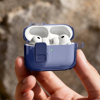 AirPods Pro 3 AmazingThing Titan Pro Mag Clear dėklas – mėlynas 12 AirPods Pro 3 AmazingThing Titan Pro Mag Clear dėklas – mėlynas 12