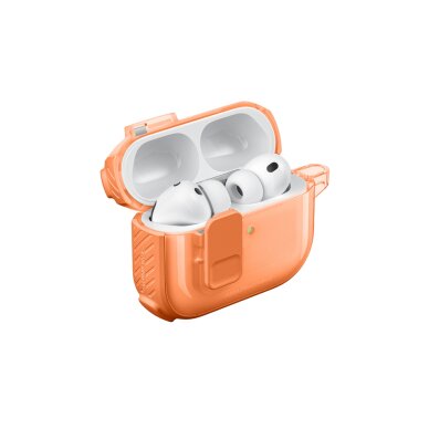 AirPods Pro 3 AmazingThing Titan Pro Mag Clear dėklas – oranžinis 6 AirPods Pro 3 AmazingThing Titan Pro Mag Clear dėklas – oranžinis 6