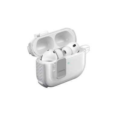 AirPods Pro 3 AmazingThing Titan Pro Mag Clear dėklas – baltas 6 AirPods Pro 3 AmazingThing Titan Pro Mag Clear dėklas – baltas 6