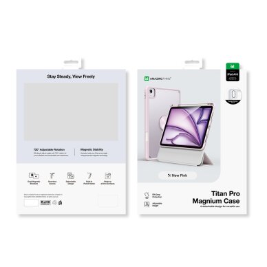 iPad 11" 2025 AmazingThing Titan Pro Mag dėklas – rožinis 6 iPad 11" 2025 AmazingThing Titan Pro Mag dėklas – rožinis 6