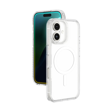 iPhone 16 Plus AmazingThing Titan Pro Mag dėklas su magnetiniu žiedu - permatomas 1