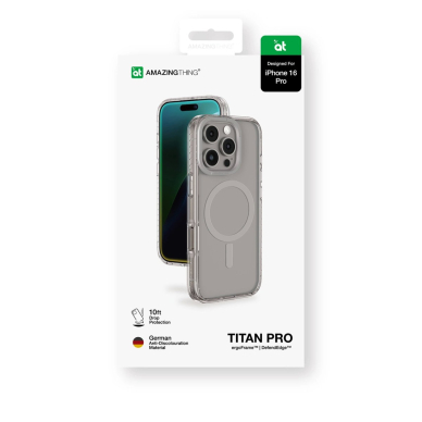 iPhone 16 Pro AmazingThing Titan Pro Mag dėklas su magnetiniu žiedu - pilkas 4