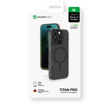 iPhone 16 Pro Max AmazingThing Titan Pro Mag dėklas su magnetiniu žiedu - juodas 4