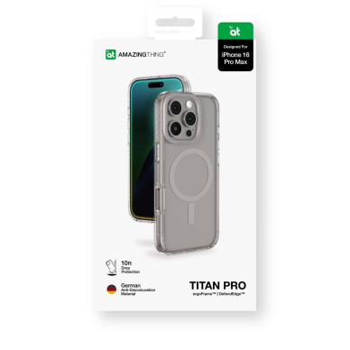 iPhone 16 Pro Max AmazingThing Titan Pro Mag dėklas su magnetiniu žiedu - pilkas 4