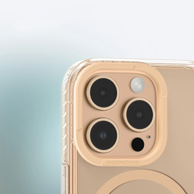 iPhone 16 Pro Max AmazingThing Titan Pro Mag dėklas su magnetiniu žiedu - rožinis auksas 10