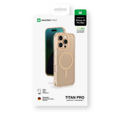 iPhone 16 Pro Max AmazingThing Titan Pro Mag dėklas su magnetiniu žiedu - rožinis auksas 4